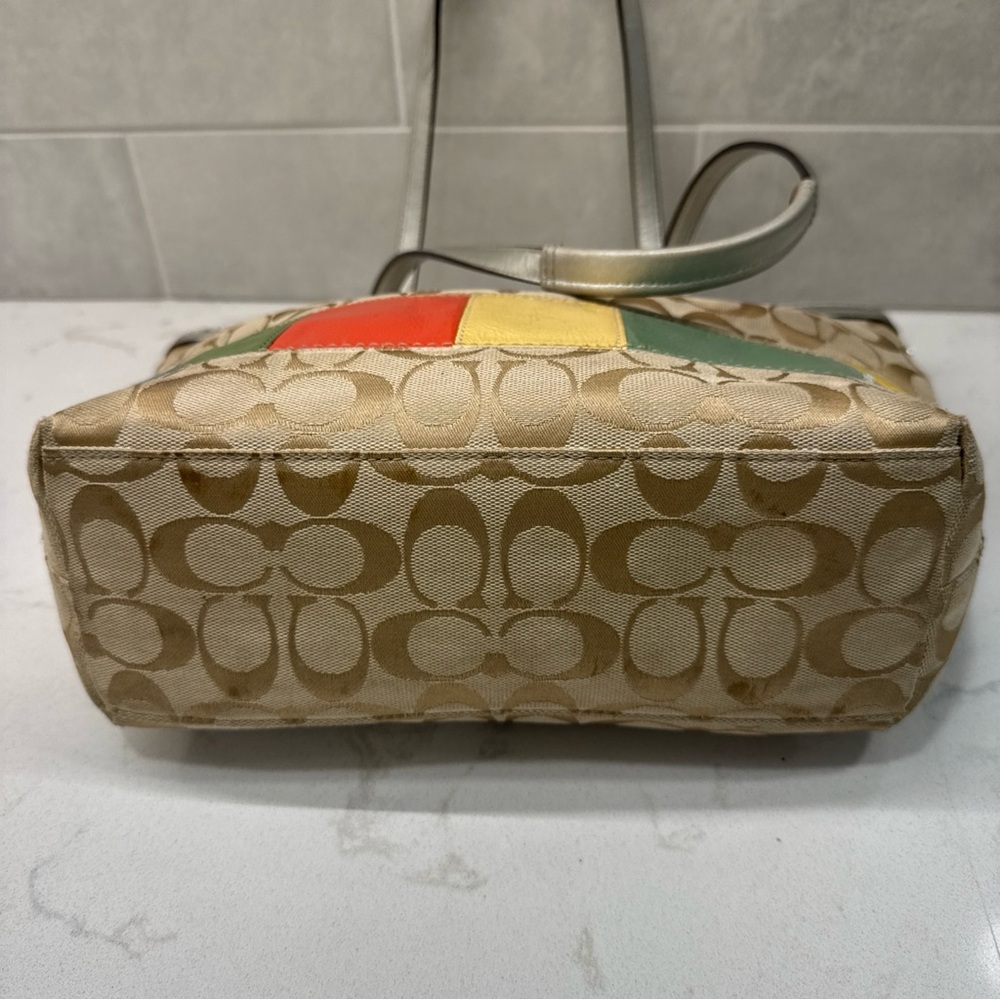 Coach Beige And Multicolor Patchwork Tote Logo - image 6